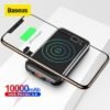 Baseus 10000mAh Qi Wireless Charger Power Bank USB PD Fast Charging Powerbank Portable External Battery Charger For Phone 1
