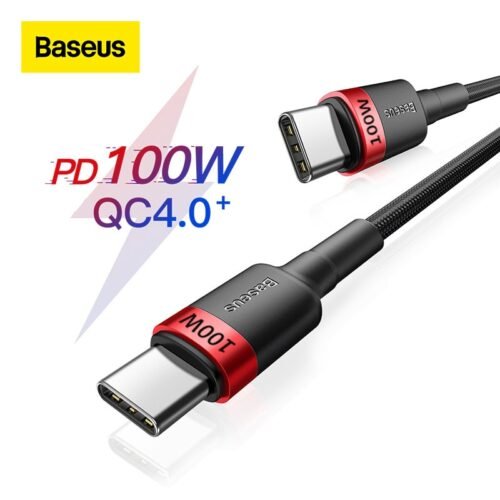Baseus USB C to USB Type C Cable for MacBook Pro Quick Charge 3.0 100W PD Fast Charging for Samsung Xiaomi mi Charge Cable 1