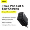 Baseus 17W USB Charger Universal Portable 3 Ports Travel Wall Adapter Portable Charger Safe Charging For iPhone Xiaomi Samsung 2
