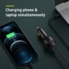 Baseus PD 100W Car Charger Quick Charge QC4.0 QC3.0 PD 3.0 Fast Charging For iPhone 12 Pro Max Samsung XiaoMi Car Phone Charger 3