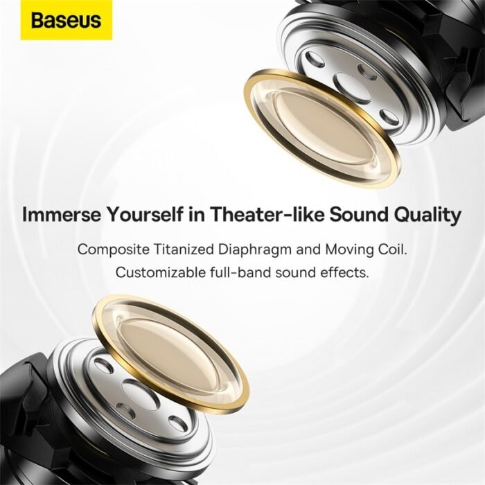 Baseus Storm3 ANC TWS Bluetooth Earphones Wireless 5.2 headphones ,Half In-ear Design, 6-Mic ENC, Adaptive Noise Cancellation 6