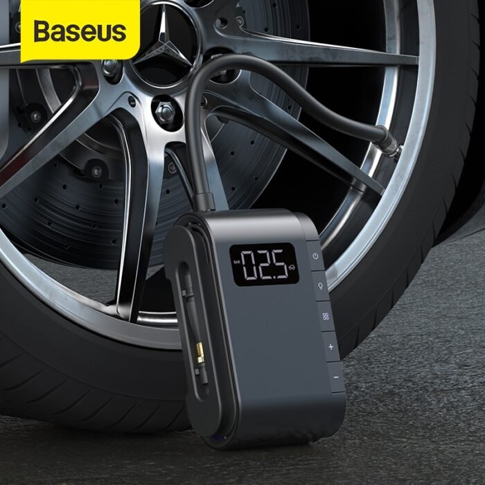 Baseus Car Air Compressor 4000mAh Battery Tire Inflator Protable Electric Car Air Pump Digital Auto Tyre Pump for Motorcycle 1