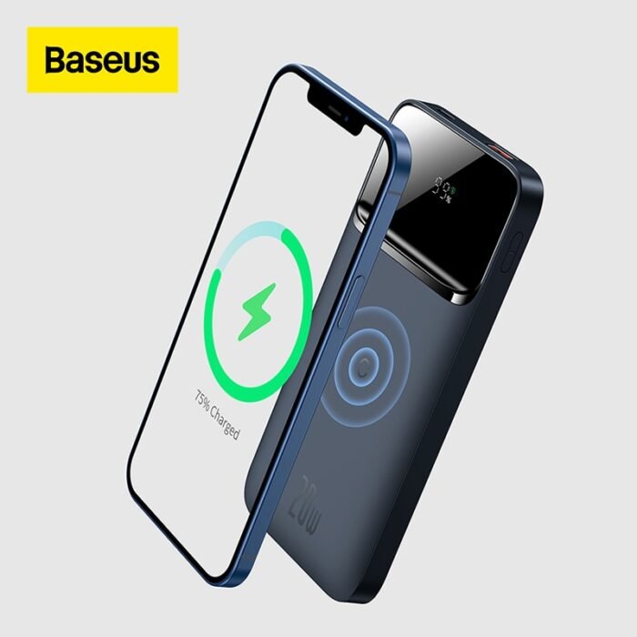 Baseus Power Bank 10000mAh Wireless charger Magnetic Wireless Quick Charging Powerbank External Battery For iPhone 13 12 Pro 1