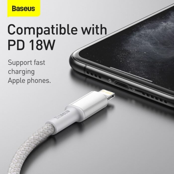 Baseus 20W USB C Cable for iPhone 13 12 11 Pro Max XR 8 PD Fast Charging for iPhone Charger Cable for MacBook iPad Type C Cable 3