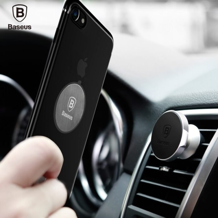 Baseus Iron Disk For Magnetic Phone Holder Magnet Metal Plate & Leather Sheets For Magnetic Air Vent Mount Car Holder Stand 3