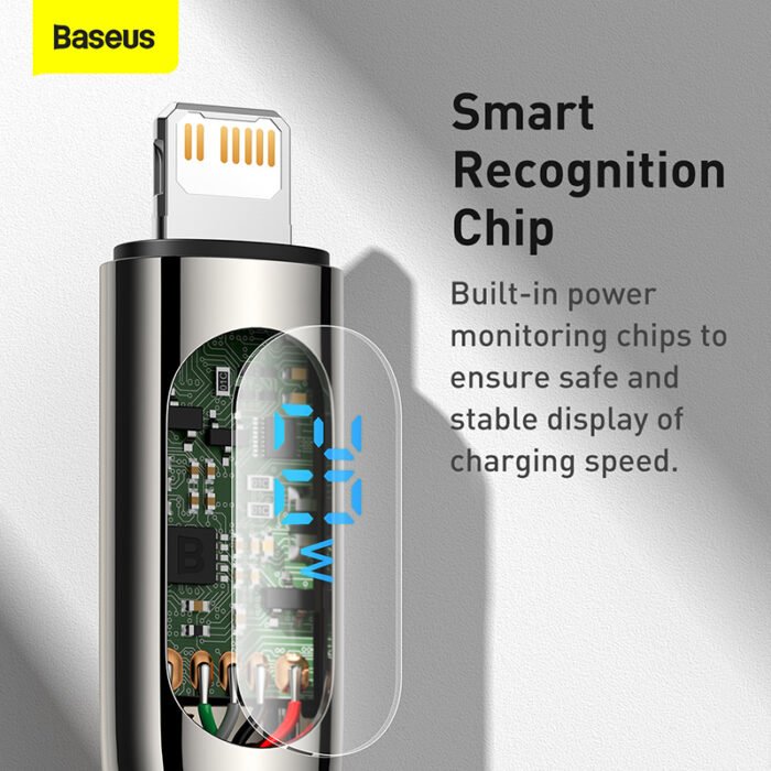 Baseus 20W PD USB C Cable Fast Charging Cable for iPhone 13 12 11 Pro Max XR Digital Display Mobile Phone Data Cord for iphone 4