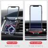 Baseus Car Phone Holder for Car Air Vent Mount Cell Phone Support Phone Holder Stand for iPhone Samsung Metal Gravity Phone Hold 3