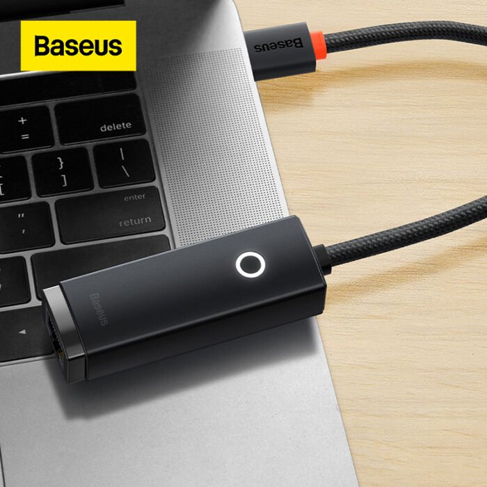 BASEUS USB C Ethernet Network Adapter for Macbook Pro Air USB to RJ45 Ethernet Adapter for Xiaomi Mi TV Box S Network Card 1