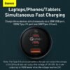 Baseus 160W Car Charger QC 5.0 Quick Charging PPS PD3.0 Fast USB Type C Car Phone Charge For iPhone 13 12 Pro Laptops Tablets 3