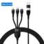 Baseus 3 in 1 USB C Cable for iPhone 13 12 Pro 11 XR Charger Cable 100W Micro USB Type C Cable for Macbook Pro Samsung Xiaomi 7