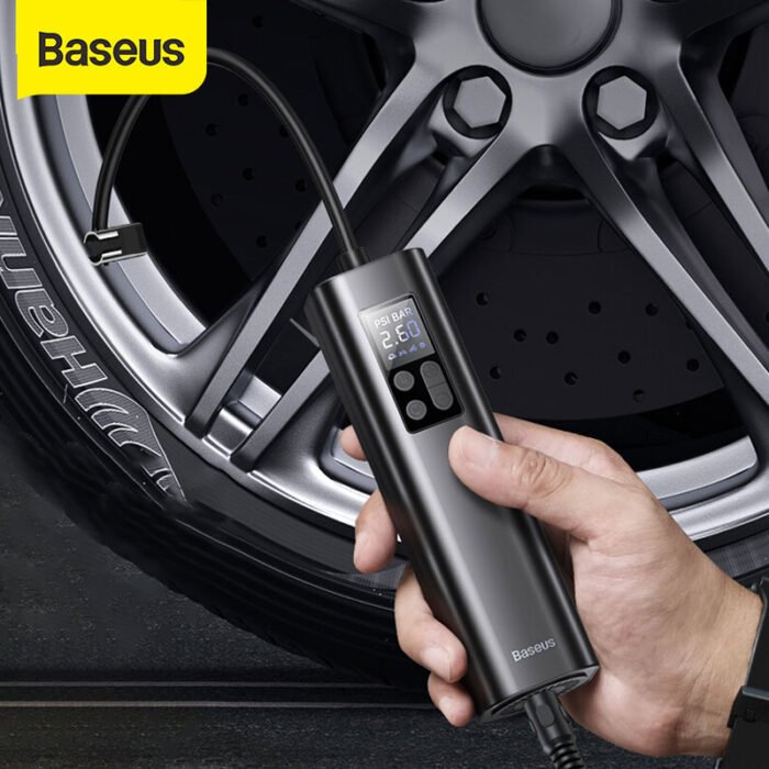 Baseus Car Inflator Portable Air Compressor Pump for Electric Motorcycle Bicycle Car Tyre Inflator Digital Display Compressors 1
