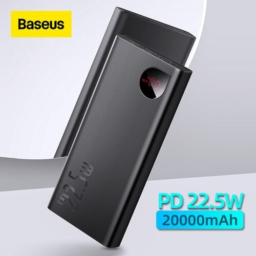 Baseus 22.5W Power Bank 20000mAh Portable Fast Charging Powerbank Type C PD Qucik Charge Poverbank External Battery Charger 1