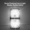 Baseus 4Pcs 6 LEDs Car Openning Door Warning Light Safety Anti-collision Flash Lights Wireless Magnetic Signal Lamp 3