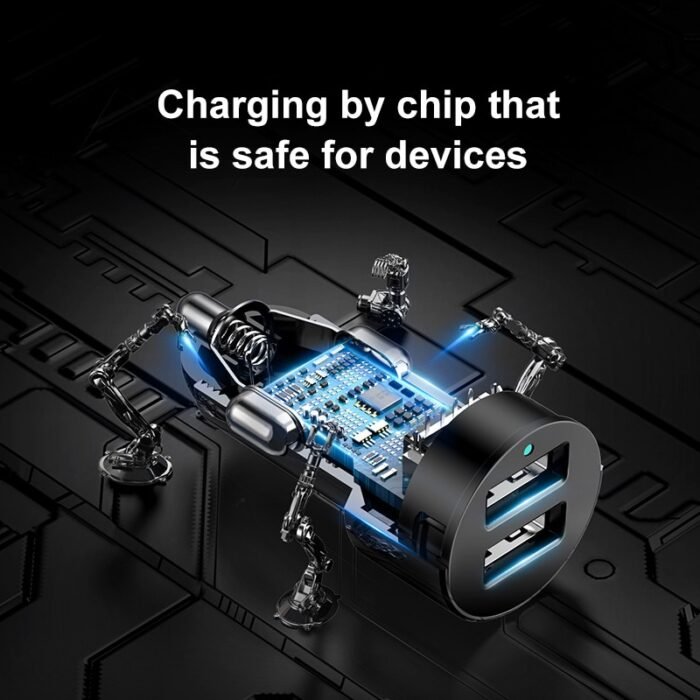 Baseus Car Splitter 12V-24V Dual USB Car Charger 100W Car Cigarette Lighter Socket Splitter Power Adpater For Auto USB HUB 6