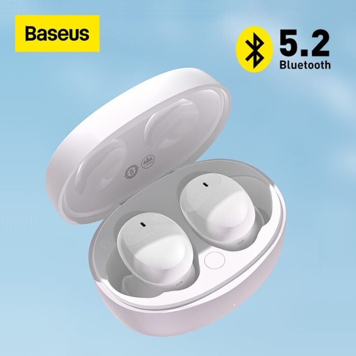 Baseus Official E2 TWS Wireless Earphone Bluetooth 5.2 Headphones, 0.06 Second Delay, Flash charge in 10min, Music for 2h 1
