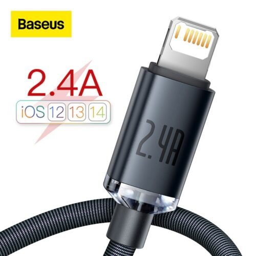 Baseus USB Cable For iPhone 13 12 11 Pro Max X XR XS 8 7 6s 6 iPad Fast Data Charging Charger USB Wire Cord Mobile Phone Cables 1