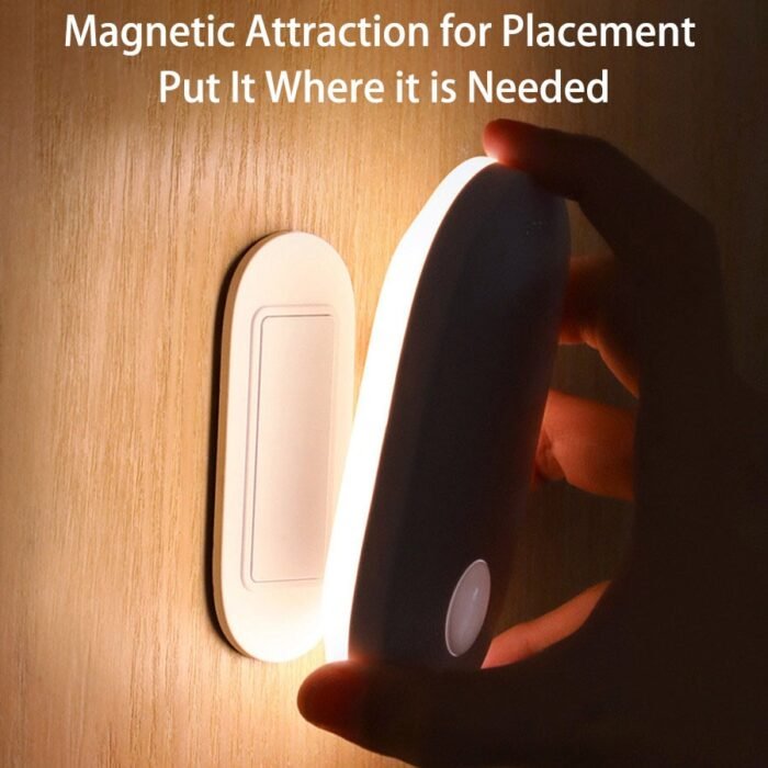 Baseus Magnetic Night Light Human Body Induction Night Light Led Lamp Rechargeable Body Automatic Induction Lamp Wall Light 4