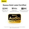Baseus Storm3 ANC TWS Bluetooth Earphones Wireless 5.2 headphones ,Half In-ear Design, 6-Mic ENC, Adaptive Noise Cancellation 5