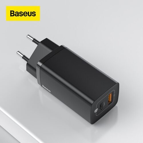 Baseus 65W GaN Charger PD USB C Charger Quick Charge 4.0 3.0 Dual USB Port Phone Charger ForiP ForXiaomi ForSamsung Laptop 1