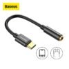 Baseus Type C to 3.5mm Earphone Jack AUX USB C Cable Headphones Adapter 3.5 Jack Audio cable For Huawei P20 Xiaomi Mi 10 1