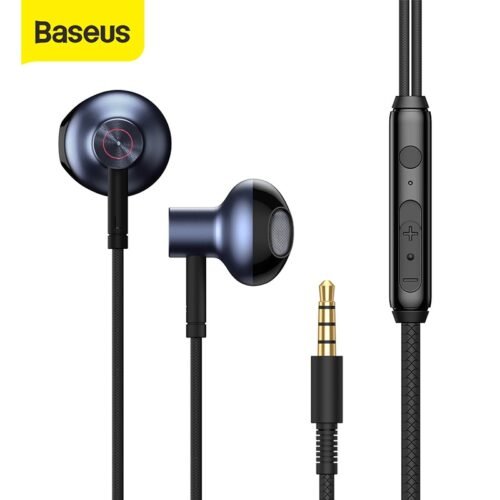 Baseus H19 Wired Earphones 6D Stereo Bass Headphone In-Ear 3.5mm Headset with MIC for Xiaomi Samsung Phones 1
