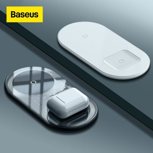 Baseus 18W Wireless Charger For Samsung Xiaomi Dual Wireless Charger Pad For iPhone 13 Airpods Fast Charging QI Wireless Charger 1