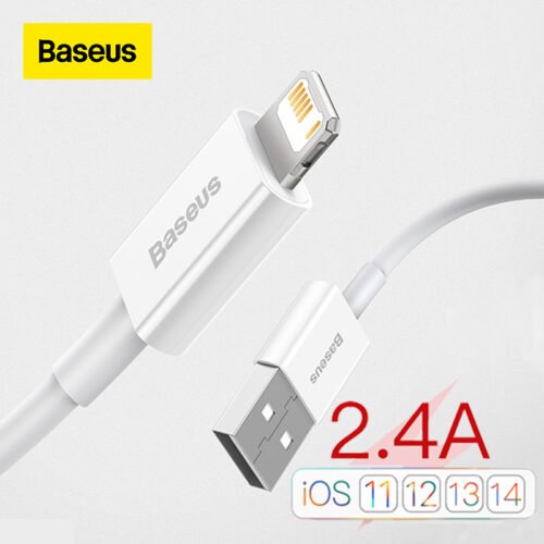 Baseus USB Cable For iPhone Cable 11 12 Pro Max Xs Xr X SE 8 7 6 Plus 6s Data Wire Cord Fast Charger Cable For iPad Air mini 4 1