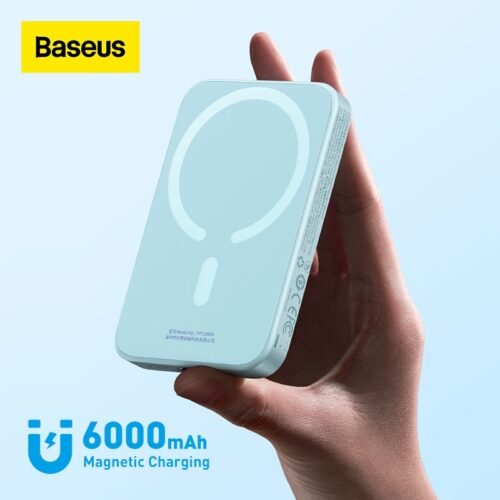 Baseus 20W Magnetic Wireless Charging 6000mAh Power Bank, 14.7mm Non-slip Silicone Casing, Fast Charging For iPhone 8-13 Series 1