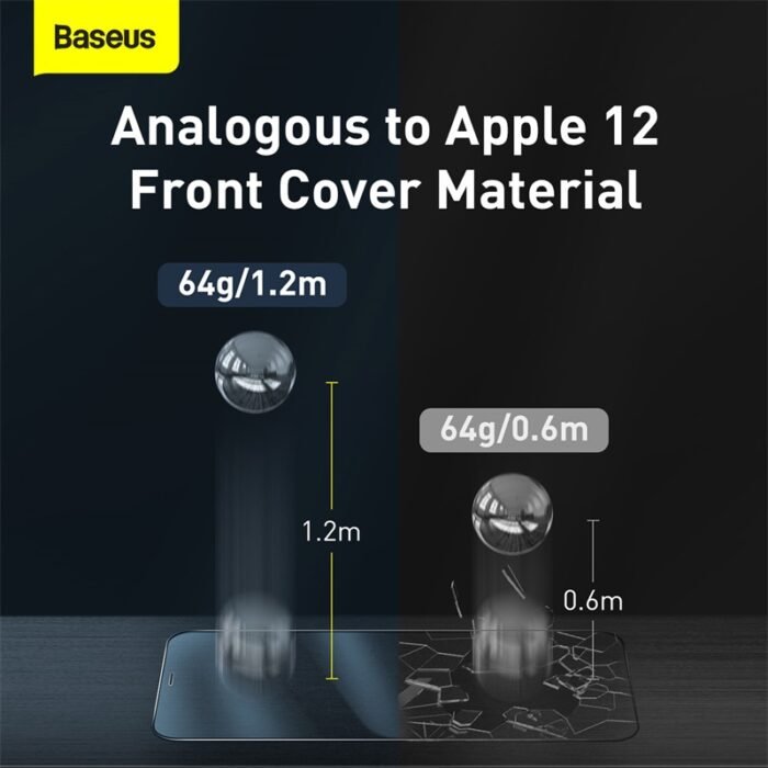 Baseus 2PCS 0.3mm Screen Glass For iPhone 12 Pro Max Full Cover HD Protective Tempered Glass Film For iPhone Screen Protectors 2