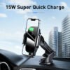 Baseus Car Phone Holder 15W QI Wireless Charger for iPhone 11 Xiaomi Samsung Car Mount Infrared Fast Wireless Charging Charger 2