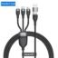 Baseus 3 in 1 USB C Cable for iPhone 13 12 Pro 11 XR Charger Cable 100W Micro USB Type C Cable for Macbook Pro Samsung Xiaomi 10