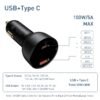 Baseus PD 100W Car Charger Quick Charge QC4.0 QC3.0 PD 3.0 Fast Charging For iPhone 12 Pro Max Samsung XiaoMi Car Phone Charger 2