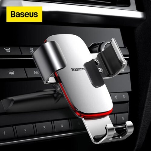 Baseus Car Phone Holder for Car Air Vent / CD Slot Mount Phone Holder Stand for iPhone Samsung Metal Gravity Mobile Phone Holder 1