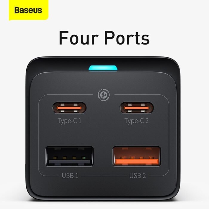 Baseus 65W GaN3 Pro Desktop Charger Power Strip US Plug Charging Station Fast Charger For iphone 13 12 Xiaomi  Samsung Laptop 3