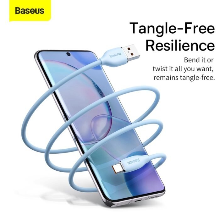 Baseus Liquid Silica Gel USB C Charging Cable for Xiaomi 11 Pro Samsung S21 Type C Cable Phone Wire Cord USB Type C Charger 5