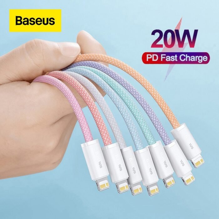 Baseus 20W PD USB Type C Cable for iPhone 13 12 Pro Xs Max Fast Charging Charger for MacBook iPad Pro Type-C USBC Data Wire Cord 1