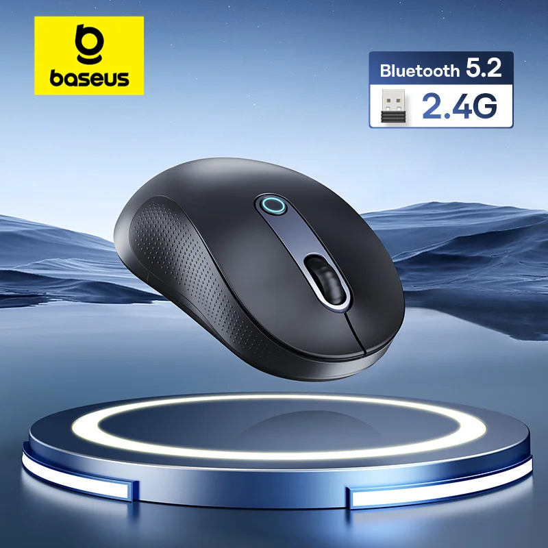 Baseus Wireless Mouse Gen 2 F02 Bluetooth 2.4G 4000 DPI Gaming Mouse with Customizable Buttons for PC MacBook Tablet Laptop