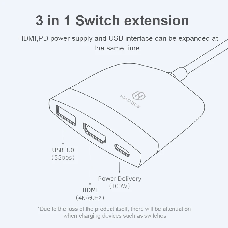 Hagibis Portable Switch Dock for Nintendo Switch TV adapter Docking Station Accessories Charging Dock for NS Switch Host 2