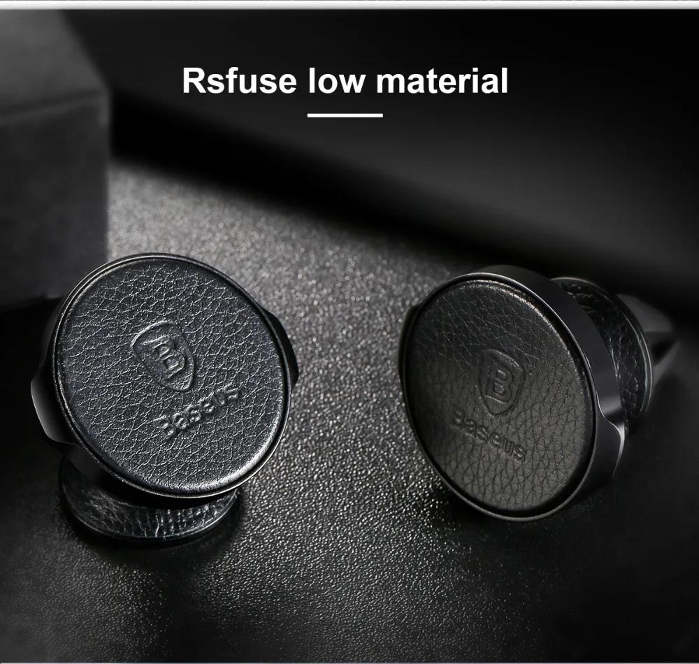 Baseus Magnetic Car Phone Holder for iPhone Xiaomi Huawei Full Rotation Metal Phone Holder Stand Sticker Universal Car Holder 5