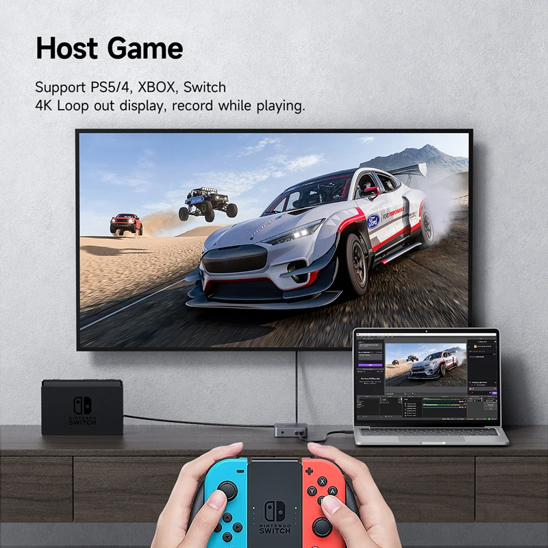 Hagibis 4K HDMI-Compatible Video Capture Card Loop Out for Game Recording Live Streaming  1080P Grabber MS2131 for PS4/5 Switch 5