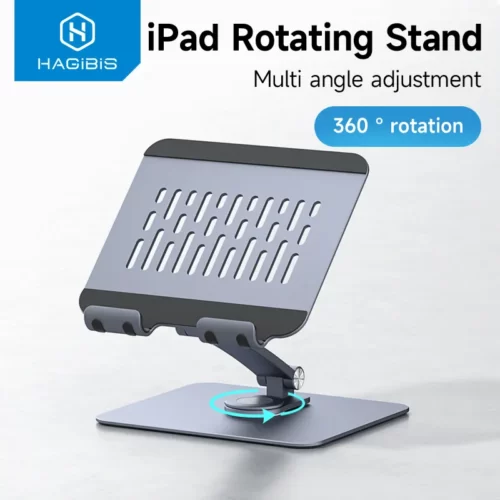 Hagibis Tablet Stand Rotation Stand Adjustable height Foldable Holder Dock Aluminum For iPad Pro 9.7 12.9 Air Mini Kindle Switch