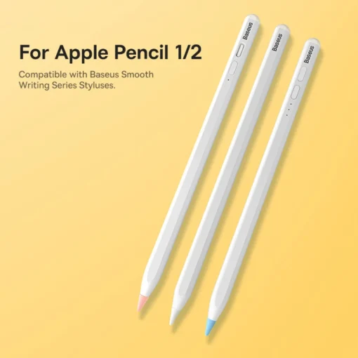 Baseus for Apple Pencil Tips Dual Layer 2B 2H Replacement Tip Smooth Medium Light Damping for iPad Stylus Pen 2nd 1st Gen Nibs 5