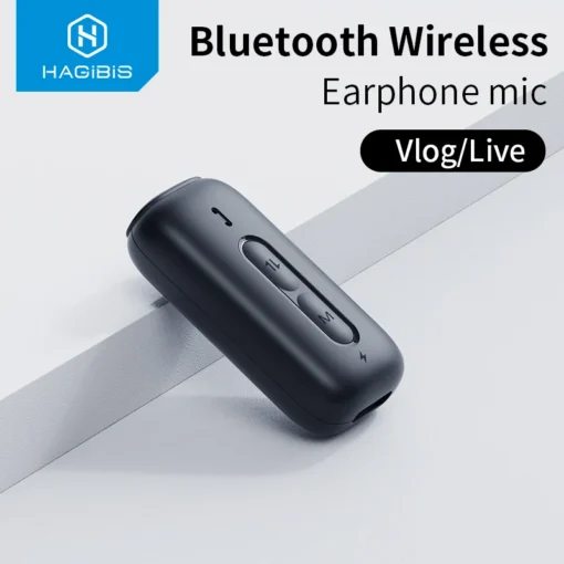 Hagibis Wireless Microphone Bluetooth earphones Mic Voice Recording recevier for iPhone iPad Live Stream Vlog YouTube Facebook 1