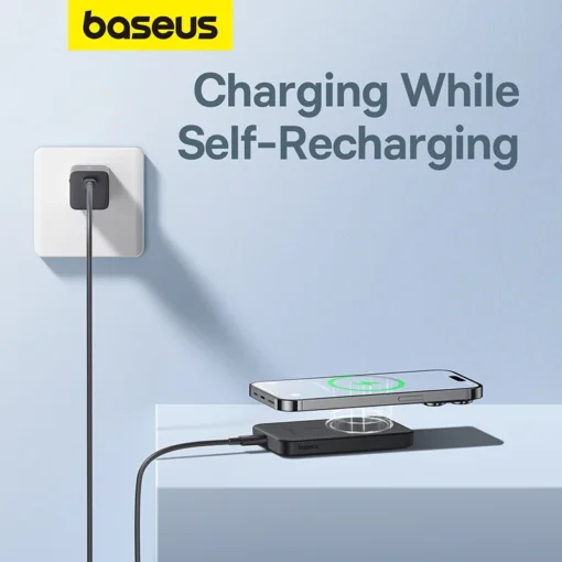 Baseus Magnetic Power Bank 5000mah Mini Powerbank Wireless Charger For iPhone 15 14 13 12 Pro Max, 20W Wired Fast Charging 5