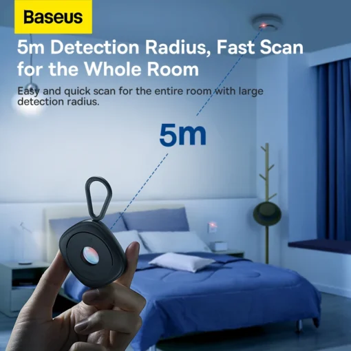 Baseus Camera Detector Hidden Camera Signal Detector Portable Anti-Peeping Security Alarm Protection Hotel Surveillance Detector 3