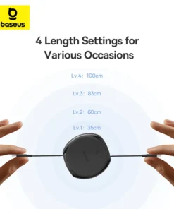 Baseus Retractable USB C Cable 100W Cable  For MacBook iPad Fast Charger Cable for iPhone 15 Plus Pro Max Charger Data Wire 5