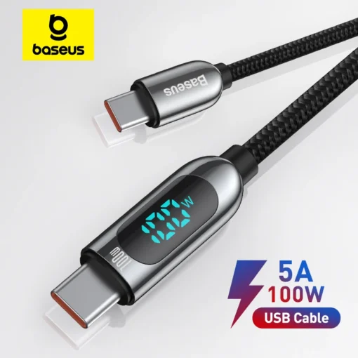 Baseus PD 100W/66W USB C Cable for iPhone 15 pro MacBook Fast Charging Type C Cable For Xiaomi Samsung Data Wire Phone Charging 1