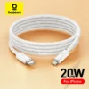 Baseus USB C Cable For IPhone 14 13 12 11 pro Max Xs Plus 20W Fast Charging Cable Type C Date Wire For ipad Macbook 1