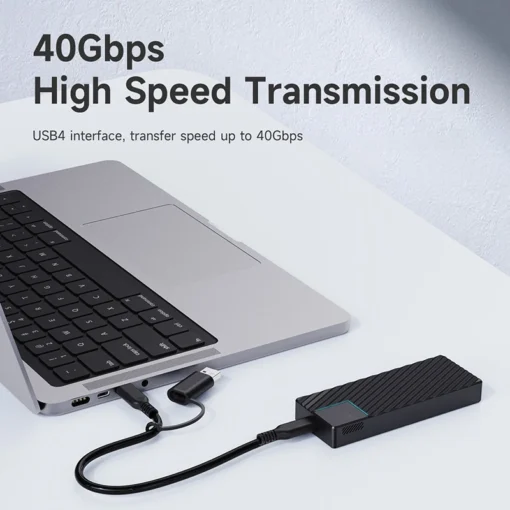 Hagibis USB 4.0 40Gbps M.2 NVMe SSD Enclosure Compatible with Thunderbolt 4/3 USB 3.2/3.1/3.0 ASM2464 External Hard Drive Case 2