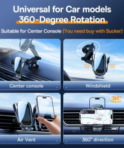 Baseus Car Wireless Charger Car Phone Holder Auto for iPhone 15 Samsung Xiaomi Phone Holder Car Holder 15W Air Vent Mount Holder 6